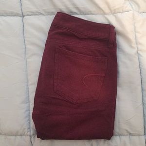 Maroon AE jeggings